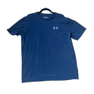 Underarmour shirt mens heatgear blue short sleeve t-shirt xlarge